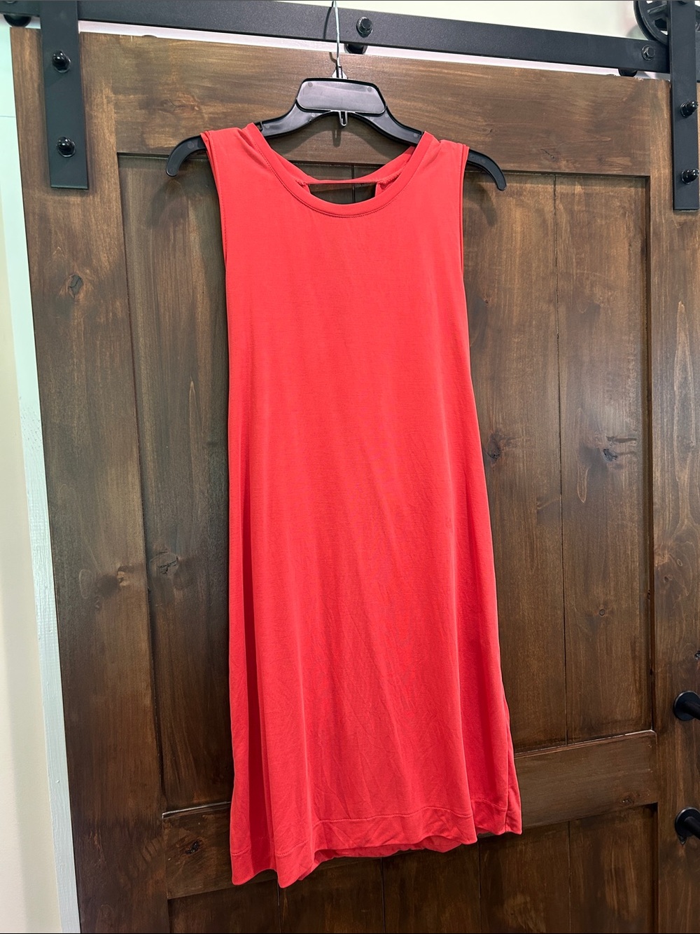 M62 RACHEL Rachel Roy Coral Orange Sleeveless Swing Tank Dress Size Small